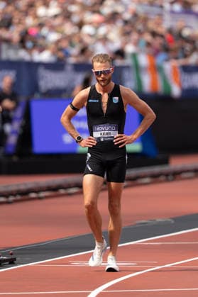July 18, 2026, London, United Kingdom: Josh Kerr of Great Britain celebrates after winning the Emsley Carr Mile in a world record time of 3:42.66 during the Novuna London Athletics Meet at London Stadium. London United Kingdom - ZUMAh209 20260718_zsp_h209_005 Copyright: xAlixHabibx