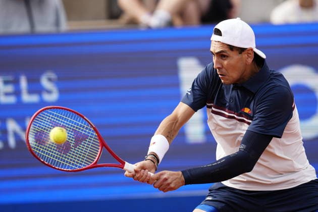 BASTAD, SWEDEN 20260718 Chilean Alejandro Tabilo during the men s semifinal in the singles tournament in the tennis match between Russia s Andrey Rublev and Chile s Alejandro Tabilo Nordea Open in Bastad. BASTAD SWEDEN x9200x *** BASTAD, SWEDEN, July 18, 2026: Chilean Alejandro Tabilo during the men s singles semifinal at the Nordea Open in Bastad, Sweden. BASTAD, SWEDEN x9200x  Copyright: xBjörnxLarssonxRosvall TTx TENNIS NORDEA OPEN IN BASTAD