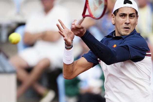 BASTAD, SWEDEN 20260718 Chilean Alejandro Tabilo during the men s semifinal in the singles tournament in the tennis match between Russia s Andrey Rublev and Chile s Alejandro Tabilo Nordea Open in Bastad. BASTAD SWEDEN x9200x *** BASTAD, SWEDEN 20260718 Chilean Alejandro Tabilo during the men s semifinal in the singles tournament at the Nordea Open in Bastad, Sweden, in the tennis match between Russia s Andrey Rublev and Chile s Alejandro Tabilo BASTAD, SWEDEN x9200x  Copyright: xBjörnxLarssonxRosvall TTx TENNIS NORDEA OPEN IN BASTAD