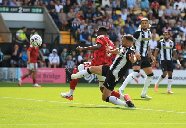Football, friendly match, Notts County v Nottingham Forest