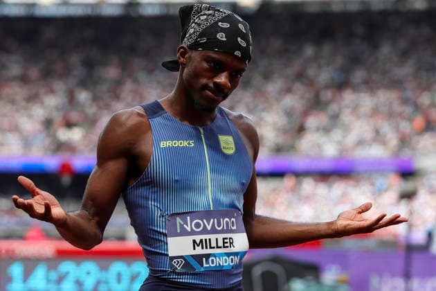 2026 Wanda Diamond League - Novuna London Athletics Meet Brandon Miller of the United States poses after winning the men s 800m event during the Wanda Diamond League meeting at the London Stadium in Stratford, London. United Kingdom  Copyright: xMIxNewsx originalFilename:fletcher-wandadua260718_npGc2.jpg