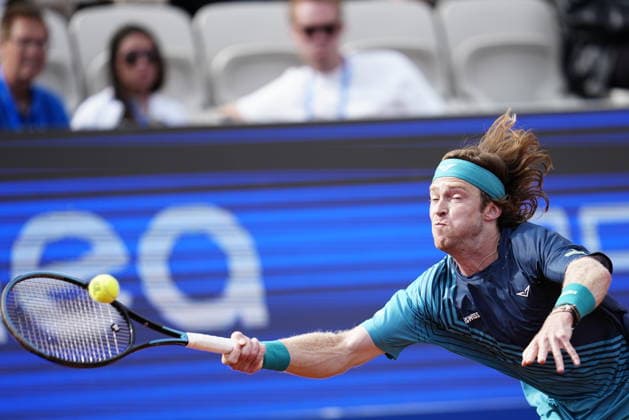 BASTAD, SWEDEN 20260718 Russia s Andrey Rublev during the men s singles semifinal tennis match between Russia s Andrey Rublev and Chile s Alejandro Tabilo at the Nordea Open in Bastad. BASTAD SWEDEN x9200x *** BASTAD, SWEDEN, July 18, 2026: Russia s Andrey Rublev during the men s singles semifinal tennis match between Russia s Andrey Rublev and Chile s Alejandro Tabilo at the Nordea Open in Bastad, BASTAD, SWEDEN x9200x  Copyright: xBjörnxLarssonxRosvall TTx TENNIS NORDEA OPEN IN BASTAD