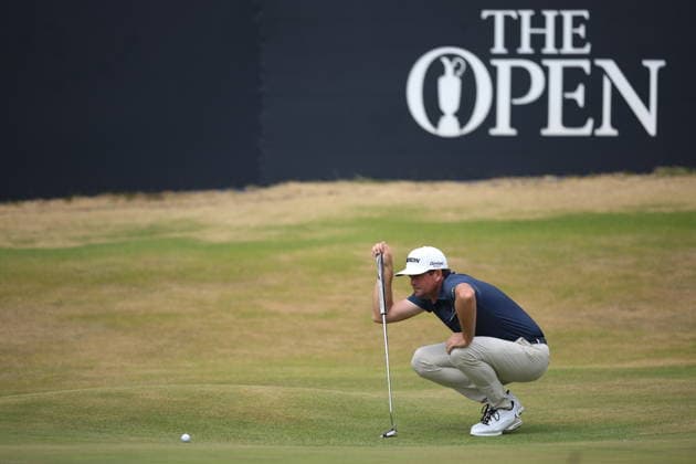 154th Open Golf Championships - Round 3 Keegan Bradley of the USA lines up his putt on the 18th green during the British Open Golf Championships at Royal Birkdale in Southport, Britain, 18 July 2026. SOUTHPORT UNITED KINGDOM  Copyright: xADAMxVAUGHANx