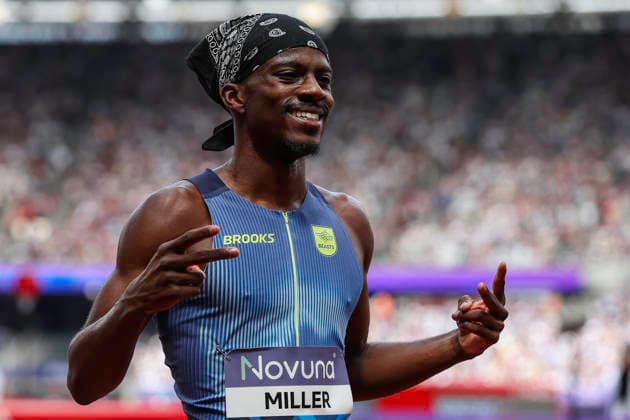 2026 Wanda Diamond League - Novuna London Athletics Meet Brandon Miller of the United States poses after winning the men s 800m event during the Wanda Diamond League meeting at the London Stadium in Stratford, London. United Kingdom  Copyright: xMIxNewsx originalFilename:fletcher-wandadua260718_npTh3.jpg