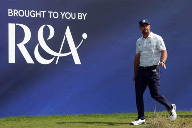 RECORD DATE NOT STATED 18th July 2026; Royal Birkdale Golf Club, Southport, Merseyside, England; The Open Championship Round Three; Bryson Dechambeau (USA) walks from the first tee DavidxBlunsden