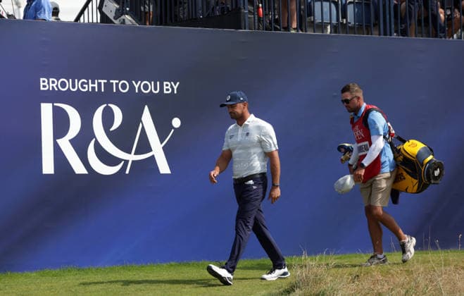 RECORD DATE NOT STATED 18th July 2026; Royal Birkdale Golf Club, Southport, Merseyside, England; The Open Championship Round Three; Bryson Dechambeau (USA) walks from the first tee DavidxBlunsden