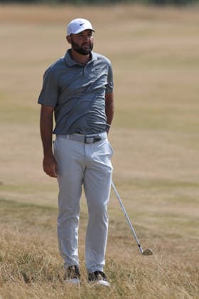 RECORD DATE NOT STATED 18th July 2026; Royal Birkdale Golf Club, Southport, Merseyside, England; The Open Championship Round Three; Scottie Scheffler (USA) plays from the rough at the first hole DavidxBlunsden