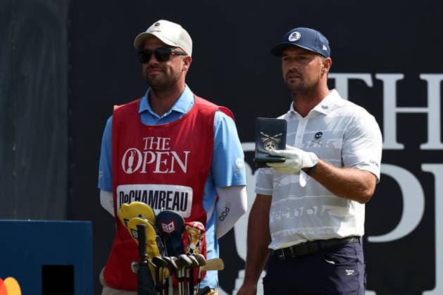 RECORD DATE NOT STATED 18th July 2026; Royal Birkdale Golf Club, Southport, Merseyside, England; The Open Championship Round Three; Bryson Dechambeau (USA) prepares to play from the first tee DavidxBlunsden