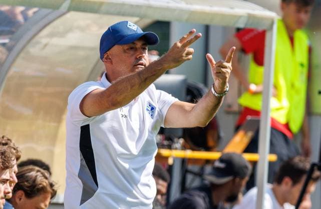 18.07.2026 - Fussball - Saison 2026 2027 - Testspiel Freundschaftsspiel Vorbereitungsspiel: 1. FC Nürnberg Nuernberg FCN ( Club ) - SV Waldhof Mannheim 07 - Sportfoto Zink DaMa - xdaxmax - Rui Mota (Trainer SV Waldhof Mannheim 07 SVW07 ) zeigt an gestikuliert dirigiert gibt Anweisungen *** July 18, 2026 Soccer Season 2026–2027 Exhibition Match Friendly Match Preseason Match 1. FC Nürnberg (Nürnberg FCN) vs. SV Waldhof Mannheim 07 Sports Photo: Zink, DaMa, xdaxmax, Rui Mota, Coach of SV Waldhof Mannheim 07 SVW07 is gesturing, directing, and giving instructions