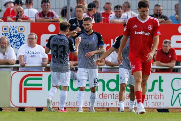 18.07.2026 - Fussball - Saison 2026 2027 - Testspiel Freundschaftsspiel Vorbereitungsspiel: 1. FC Nürnberg Nuernberg FCN ( Club ) - SV Waldhof Mannheim 07 - Sportfoto Zink DaMa - xdaxmax - Jubel Freude Torjubel nach Tor zum 0:1 - Julian Ulbricht (10, SV Waldhof Mannheim 07 SVW07 ) jubelt freut sich - Torschütze: Julian Ulbricht (10, SV Waldhof Mannheim 07 SVW07 ) *** July 18, 2026 Soccer Season 2026–2027 Exhibition Match Friendly Match Preseason Match 1 FC Nürnberg (Nürnberg FCN) vs. SV Waldhof Mannheim 07 Sports Photo by Zink DaMa xdaxmax Celebration Joy Goal Celebration after the goal that made the score 0 1 Julian Ulbricht 10, SV Waldhof Mannheim 07 SVW07 celebrates, is happy; goal scorer Julian Ulbricht 10, SV Waldhof Mannheim 07 SVW07