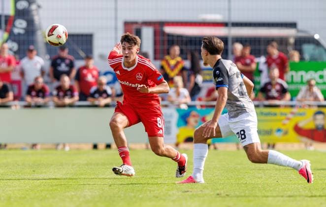 18.07.2026 - Fussball - Saison 2026 2027 - Testspiel Freundschaftsspiel Vorbereitungsspiel: 1. FC Nürnberg Nuernberg FCN ( Club ) - SV Waldhof Mannheim 07 - Sportfoto Zink DaMa - xdaxmax - Javier Fernandez (8, 1. FC Nürnberg FCN ) Diego Michel (28, SV Waldhof Mannheim 07 SVW07 ) *** July 18, 2026 Soccer Season 2026–2027 Exhibition Match Friendly Match Preseason Match 1 FC Nürnberg (Nuremberg) FCN Club SV Waldhof Mannheim 07 Sportfoto Zink DaMa xdaxmax Javier Fernandez 8, 1 FC Nuremberg FCN Diego Michel 28, SV Waldhof Mannheim 07 SVW07