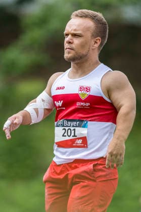 LEVERKUSEN, GERMANY - JULY 18, 2026 : Niko Kappel (GER VfB Stuttgart 1893) competing in the shot put during the Para Heimspiel 7.0 at Fritz Jacobi Sports Complex on July 18, 2026 in Leverkusen, Germany. Northrhine-Westphalia Germany Copyright: xAxelxKohringx