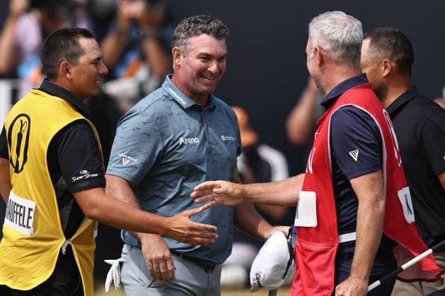 RECORD DATE NOT STATED 18th July 2026; Royal Birkdale Golf Club, Southport, Merseyside, England; The Open Championship Round Three; Ryan Fox (NZ) reacts after completing his round of 62 DavidxBlunsden