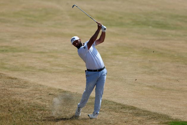 RECORD DATE NOT STATED 18th July 2026; Royal Birkdale Golf Club, Southport, Merseyside, England; The Open Championship Round Three; Jon Rahm (ESP) plays his second shot on the first hole DavidxBlunsden