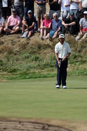 RECORD DATE NOT STATED 18th July 2026; Royal Birkdale Golf Club, Southport, Merseyside, England; The Open Championship Round Three; Tommy Fleetwood (ENG) putts for a birdie on the first green DavidxBlunsden