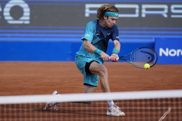 BASTAD, SWEDEN 20260718 Russia s Andrey Rublev during the men s singles semifinal tennis match between Russia s Andrey Rublev and Chile s Alejandro Tabilo at the Nordea Open in Bastad. BASTAD SWEDEN x9200x *** BASTAD, SWEDEN, July 18, 2026: Russia s Andrey Rublev during the men s singles semifinal tennis match between Russia s Andrey Rublev and Chile s Alejandro Tabilo at the Nordea Open in Bastad, BASTAD, SWEDEN x9200x  Copyright: xBjörnxLarssonxRosvall TTx TENNIS NORDEA OPEN IN BASTAD