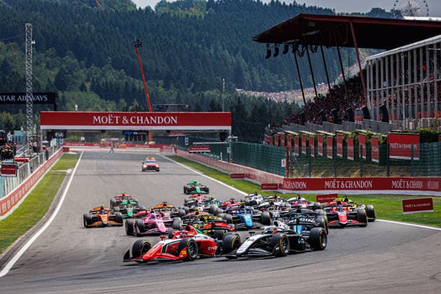 AUTO - FORMULA 2 2026 - SPA Start 11 MONTOYA Sebastian (col), Prema Racing, Dallara F2 2024, action 14 STENSHORNE Martinus (nor), Rodin Motorsport, Dallara F2 2024, action during the 8th round of the 2026 FIA Formula 2 Championship from July 17 to 19, 2026 on the Circuit de Spa-Francorchamps, in Stavelot, Belgium - StavelotBelgium  Copyright: xEricxAlonsox