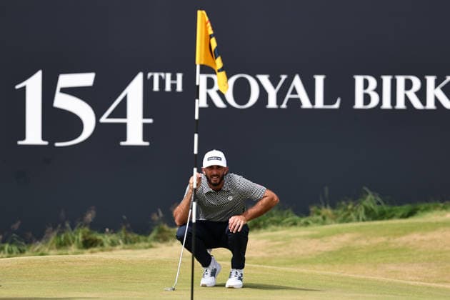 RECORD DATE NOT STATED 18th July 2026; Royal Birkdale Golf Club, Southport, Merseyside, England; The Open Championship Round Three; Max Homa (USA) studies his putt on the 18th green DavidxBlunsden