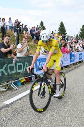 Slovenian Tadej Pogacar of UAE Team Emirates XRG pictured after winning stage 14 of the 2026 Tour de France cycling race, a stage of 155km from Mulhouse to Le Markstein Fellering, on Saturday 18 July 2026. The 113th edition of the Tour de France starts on Saturday 4 July in Barcelona, Spain, and will finish in Paris, France on the 26th of July. DAVIDxPINTENS  x181425063x