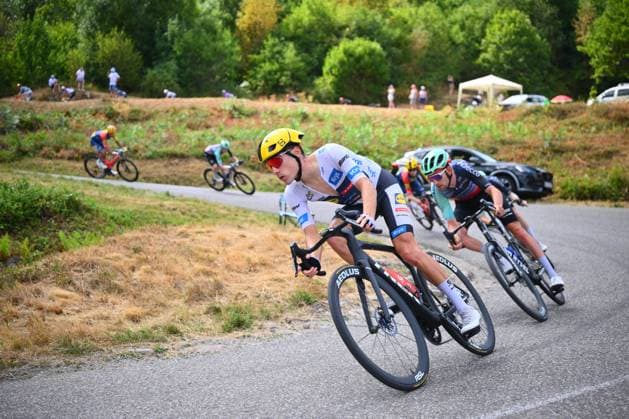 Tour de France 2026 Stage 14 LE MARKSTEIN, FRANCE - JULY 18 : Ayuso Juan (ESP) of Lidl Trek in action during stage 14 of the 113rd edition of Tour de France an UCI World Tour 2.UWT cycling road race stage for Men Elite of 155 km with start in Mulhouse and finish in Le Markstein on July 18, 2026 in Le Markstein, France, 18 07 2026 ( Motordriver Kurt Vandenborre - Le Markstein France  Copyright: xGvgx