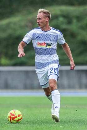 Fussball, 3.Liga Saison 2026 2027 Testspiel Bonner SC - MSV Duisburg 18.07.2026, Sportpark Nord Florian Krüger (MSV Duisburg, 26) Bonn Sportpark Nord Nordrhein-Westfalen Deutschland *** Sports, Soccer, 3rd Division, 2026–2027 Season, Friendly Match: Bonner SC vs. MSV Duisburg, July 18, 2026, Sportpark Nord, Florian Krüger, MSV Duisburg, 26, Bonn, Sportpark Nord, North Rhine-Westphalia, Germany