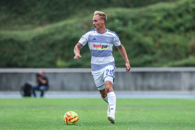 Fussball, 3.Liga Saison 2026 2027 Testspiel Bonner SC - MSV Duisburg 18.07.2026, Sportpark Nord Florian Krüger (MSV Duisburg, 26) Bonn Sportpark Nord Nordrhein-Westfalen Deutschland *** Sports, Soccer, 3rd Division, 2026–2027 Season, Friendly Match: Bonner SC vs. MSV Duisburg, July 18, 2026, Sportpark Nord, Florian Krüger, MSV Duisburg, 26, Bonn, Sportpark Nord, North Rhine-Westphalia, Germany