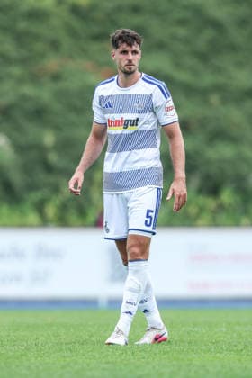 Fussball, 3.Liga Saison 2026 2027 Testspiel Bonner SC - MSV Duisburg 18.07.2026, Sportpark Nord Tobias Fleckstein (MSV Duisburg, 5) Bonn Sportpark Nord Nordrhein-Westfalen Deutschland *** Sports, Soccer, 3rd Division, 2026–2027 Season, Friendly Match: Bonner SC vs. MSV Duisburg, July 18, 2026, Sportpark Nord, Tobias Fleckstein (MSV Duisburg), 5, Bonn, Sportpark Nord, North Rhine-Westphalia, Germany