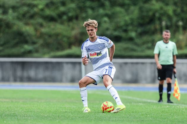Fussball, 3.Liga Saison 2026 2027 Testspiel Bonner SC - MSV Duisburg 18.07.2026, Sportpark Nord Jakob Bookjans (MSV Duisburg, 7) Bonn Sportpark Nord Nordrhein-Westfalen Deutschland *** Sports, Soccer, 3rd Division, 2026–2027 Season, Friendly Match: Bonner SC vs. MSV Duisburg, July 18, 2026, Sportpark Nord, Jakob Bookjans, MSV Duisburg, 7, Bonn, Sportpark Nord, North Rhine-Westphalia, Germany