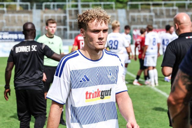 Fussball, 3.Liga Saison 2026 2027 Testspiel Bonner SC - MSV Duisburg 18.07.2026, Sportpark Nord Louis Blume (MSV Duisburg u19) Bonn Sportpark Nord Nordrhein-Westfalen Deutschland *** Sports, Soccer, 3rd Division, 2026–2027 Season, Friendly Match: Bonner SC vs. MSV Duisburg, July 18, 2026, Sportpark Nord, Louis Blume, MSV Duisburg U19, Bonn, Sportpark Nord, North Rhine-Westphalia, Germany