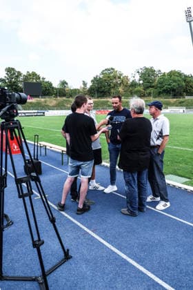 Fussball, 3.Liga Saison 2026 2027 Testspiel Bonner SC - MSV Duisburg 18.07.2026, Sportpark Nord Dietmar Hirsch (Cheftrainer, MSV Duisburg) Mixed Zone nach dem Testspiel Bonn Sportpark Nord Nordrhein-Westfalen Deutschland *** Sports, Soccer, 3rd Division, 2026–2027 Season, Friendly Match: Bonner SC vs. MSV Duisburg, July 18, 2026, Sportpark Nord, Dietmar Hirsch, Head Coach, MSV Duisburg, Mixed Zone after the friendly match, Bonn, Sportpark Nord, North Rhine-Westphalia, Germany