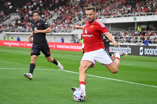 LKS 20260718 Manchester United, ManU s Luke Shaw during football opening pre-season friendly match between Manchester United and Wrexham AFC at Helsinki Olympic Stadium in Helsinki, Finland on July 18, 2026. - MARKKU ULANDER Helsinki Finland jjtUPSvs6TU  Copyright: xMarkkuxUlanderx jjtUPSvs6TU