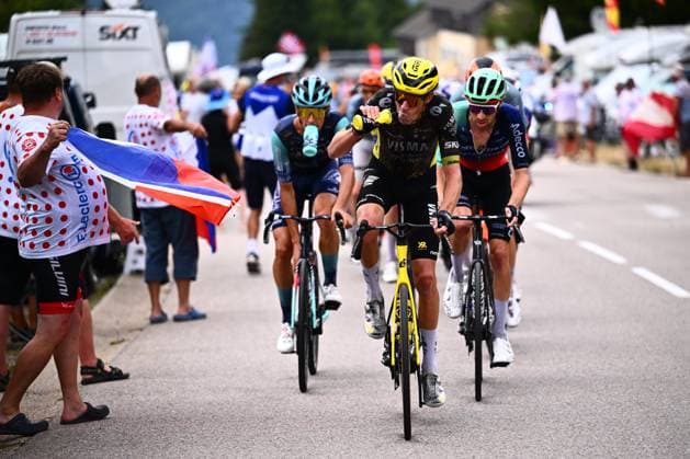 Tour de France 2026 Stage 14 LE MARKSTEIN, FRANCE - JULY 18 : Armirail Bruno (FRA) of Team Visma Lease a Bike in action during stage 14 of the 113rd edition of Tour de France an UCI World Tour 2.UWT cycling road race stage for Men Elite of 155 km with start in Mulhouse and finish in Le Markstein on July 18, 2026 in Le Markstein, France, 18 07 2026 ( Motordriver Kurt Vandenborre - Le Markstein France  Copyright: xGvgx