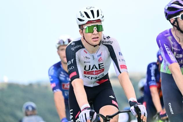 Tour de France 2026 Stage 14 LE MARKSTEIN, FRANCE - JULY 18 : Vermeersch Florian (BEL) of UAE Team Emirates XRG at the finish line during stage 14 of the 113rd edition of Tour de France an UCI World Tour 2.UWT cycling road race stage for Men Elite of 155 km with start in Mulhouse and finish in Le Markstein on July 18, 2026 in Le Markstein, France, 18 07 2026 ( Motordriver Kurt Vandenborre - Le Markstein France  Copyright: xPeterxDexVoechtx