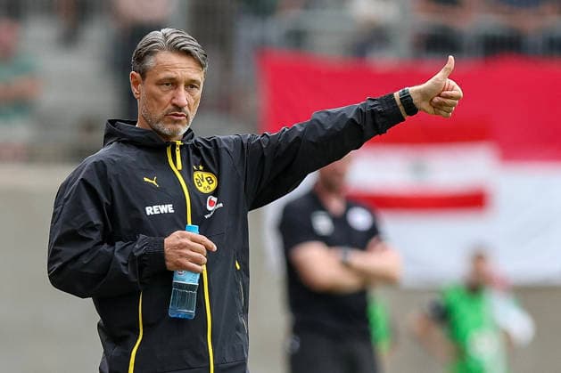18.07.2026, GER, Fussball, Herren, Vorbereitungsspiel, Saison 2026 2027, Rot-Weiß Oberhausen - Borussia Dortmund Trainer Niko Kovac (BVB) gestikuliert, Gestik und Mimik Oberhausen Stadion Niederrhein Nordrhein-Westfalen Deutschland *** July 18, 2026, GER, Soccer, Men s, Preseason Game, 2026–2027 Season, Rot-Weiß Oberhausen vs. Borussia Dortmund; Coach Niko Kovac (BVB) gesturing; gestures and facial expressions; Oberhausen Stadium, Lower Rhine, North Rhine-Westphalia, Germany Copyright: xAdrianxSchlüterx