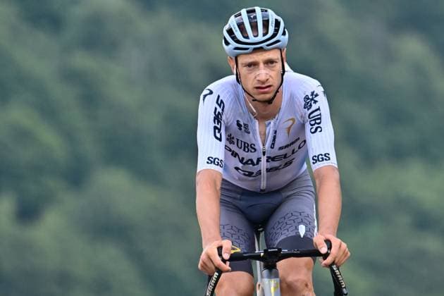 Tour de France 2026 Stage 14 LE MARKSTEIN, FRANCE - JULY 18 : Hermans Quinten (BEL) of Pinarello - Q36.5 Pro Cycling Team at the finish line during stage 14 of the 113rd edition of Tour de France an UCI World Tour 2.UWT cycling road race stage for Men Elite of 155 km with start in Mulhouse and finish in Le Markstein on July 18, 2026 in Le Markstein, France, 18 07 2026 ( Motordriver Kurt Vandenborre - Le Markstein France  Copyright: xPeterxDexVoechtx