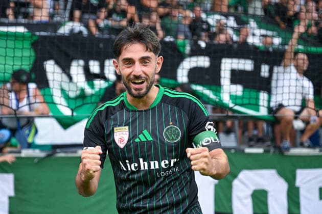SOCCER - Wacker vs Chemie Leipzig, test match INNSBRUCK,AUSTRIA,18.JUL.26 - SOCCER - ADMIRAL 2.Liga, Regionalliga Nordost, FC Wacker Innsbruck vs BSG Chemie Leipzig, test match. Image shows the rejoicing of Rami Tekir (Wacker).  GEPAxpictures xDanielxSchoenherr