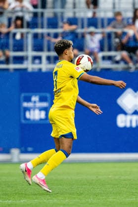 SOCCER - Linz vs Braunschweig, test match LINZ,AUSTRIA,18.JUL.26 - SOCCER - ADMIRAL 2. Liga, 2. DFL, 2. Deutsche Bundesliga, FC Blau Weiss Linz vs Eintracht Braunschweig, test match. Image shows Fabio Kaufmann (Braunschweig).  GEPAxpictures xJulioxArellano