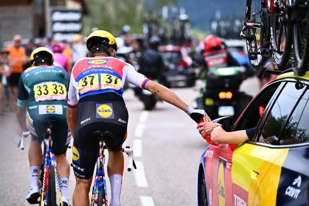 Czech Mathias Vacek of Lidl-Trek is pictured during stage 14 of the 2026 Tour de France cycling race, a stage of 155km from Mulhouse to Le Markstein Fellering, on Saturday 18 July 2026. The 113th edition of the Tour de France starts on Saturday 4 July in Barcelona, Spain, and will finish in Paris, France on the 26th of July. POOLxGREGORYxVANxGANSEN  x181428239x
