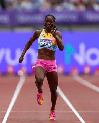 2026 Wanda Diamond League - Novuna London Athletics Meet Julien Alfred of St Lucia competes in the Women s 200m event at the Wanda Diamond League meeting at the London Stadium in Stratford, London. United Kingdom  Copyright: xMIxNewsx originalFilename:fletcher-wandadua260718_npuly.jpg
