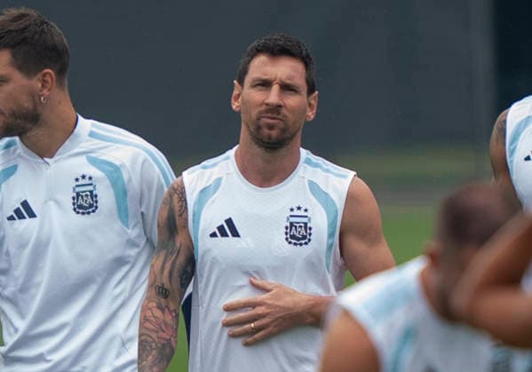 Lionel Messi (Argentina, 10) FIFA World Cup, WM, Weltmeisterschaft, Fussball 2026: Argentina Training 18 July 2026, Before FIFA World Cup 2026 Finale: Spanien v Argentinien (Final) at Columbia Park Training Facility in Morristown, New Jersey, USA. Photo: Marco Bader *** Lionel Messi, Argentina, No. 10, FIFA World Cup 2026 Argentina Training, July 18, 2026, ahead of the FIFA World Cup 2026 Final between Spain and Argentina at the Columbia Park Training Facility in Morristown, New Jersey, USA. Photo by Marco Bader Copyright: HMBxMedia xMarcoxBader