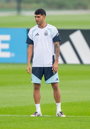 Exequiel Palacios (Argentina, 14) FIFA World Cup, WM, Weltmeisterschaft, Fussball 2026: Argentina Training 18 July 2026, Before FIFA World Cup 2026 Finale: Spanien v Argentinien (Final) at Columbia Park Training Facility in Morristown, New Jersey, USA. Photo: Marco Bader *** Exequiel Palacios, Argentina, 14th FIFA World Cup 2026 Argentina Training Session, July 18, 2026, Ahead of the 2026 FIFA World Cup Final between Spain and Argentina at the Columbia Park Training Facility in Morristown, New Jersey, USA. Photo by Marco Bader Copyright: HMBxMedia xMarcoxBader