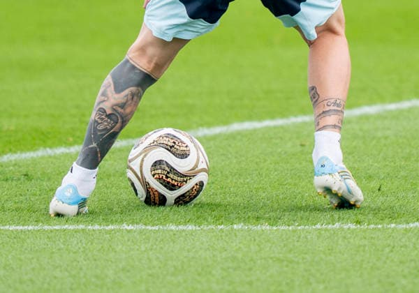 Lionel Messi (Argentina, 10) FIFA World Cup, WM, Weltmeisterschaft, Fussball 2026: Argentina Training 18 July 2026, Before FIFA World Cup 2026 Finale: Spanien v Argentinien (Final) at Columbia Park Training Facility in Morristown, New Jersey, USA. Photo: Marco Bader *** Lionel Messi, Argentina, No. 10, FIFA World Cup 2026 Argentina Training, July 18, 2026, ahead of the FIFA World Cup 2026 Final between Spain and Argentina at the Columbia Park Training Facility in Morristown, New Jersey, USA. Photo by Marco Bader Copyright: HMBxMedia xMarcoxBader