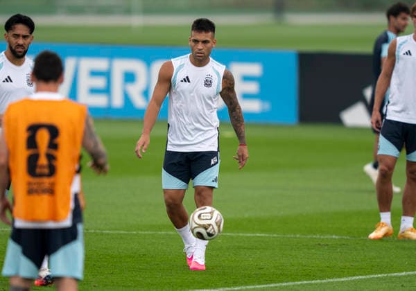 Lautaro Martinez (Argentina, 22) FIFA World Cup, WM, Weltmeisterschaft, Fussball 2026: Argentina Training 18 July 2026, Before FIFA World Cup 2026 Finale: Spanien v Argentinien (Final) at Columbia Park Training Facility in Morristown, New Jersey, USA. Photo: Marco Bader *** Lautaro Martinez, Argentina, 22nd FIFA World Cup 2026 Argentina Training, July 18, 2026, ahead of the FIFA World Cup 2026 Final between Spain and Argentina at the Columbia Park Training Facility in Morristown, New Jersey, USA. Photo by Marco Bader Copyright: HMBxMedia xMarcoxBader