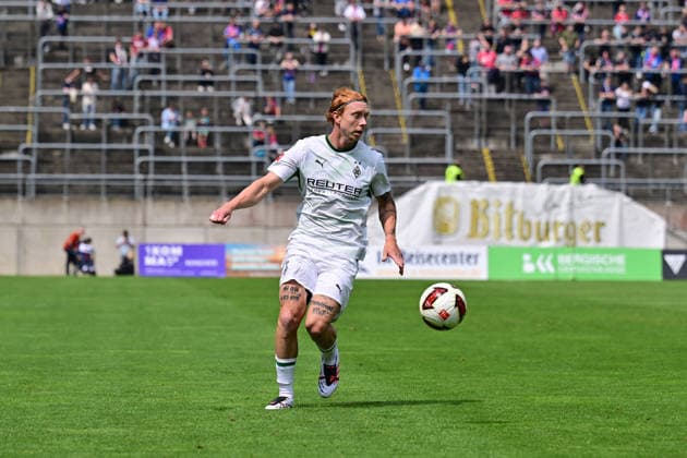 18.07.2026; Wuppertal; Fussball, Herren, Saison 2026 2027, Testspiel Wuppertaler SV vs. Borussia Moenchengladbach Yukhym Konoplia (Gladbach) DFL regulations prohibit any use of photographs as image sequences and or quasi-video. Stadion am Zoo NRW Deutschland *** July 18, 2026 Wuppertal Soccer, Men s, 2026–2027 Season, Friendly Match: Wuppertaler SV vs. Borussia Mönchengladbach Yukhym Konoplia Gladbach DFL regulations prohibit any use of photographs as image sequences and or quasi-video Stadion am Zoo, North Rhine-Westphalia, Germany