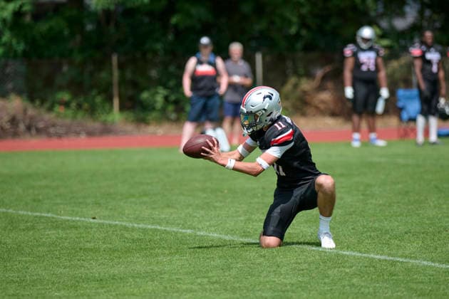 Playoffs, Junior Bowl, U20, GFLJ, Nürnberg Rams vs. Hamburg Huskies German Football League Juniors(GFLJ), U20, Nürnberg Rams vs. Hamburg Huskies Nürnberg Berthold-Brecht-Sportanlage Bayern Deutschland *** Playoffs, Junior Bowl, U20, GFLJ, Nuremberg Rams vs. Hamburg Huskies German Football League Juniors (GFLJ), U20, Nuremberg Rams vs. Hamburg Huskies Nuremberg Berthold Brecht Sports Complex Bavaria, Germany Copyright: x30nullvierxPhotographie,xGerhardxLehnerx