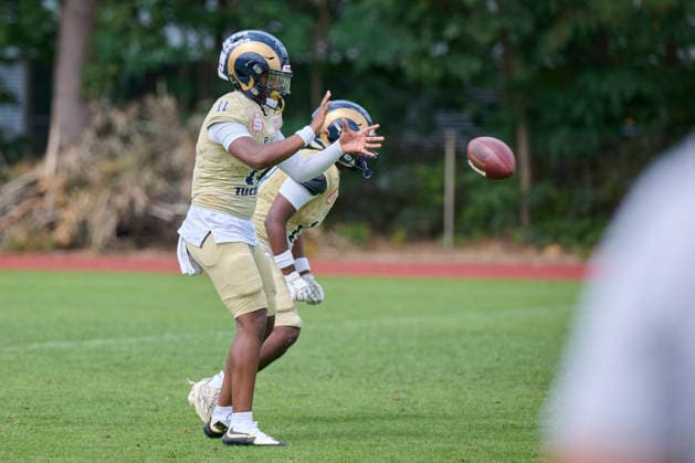 Playoffs, Junior Bowl, U20, GFLJ, Nürnberg Rams vs. Hamburg Huskies German Football League Juniors(GFLJ), U20, Nürnberg Rams vs. Hamburg Huskies Nürnberg Berthold-Brecht-Sportanlage Bayern Deutschland *** Playoffs, Junior Bowl, U20, GFLJ, Nuremberg Rams vs. Hamburg Huskies German Football League Juniors (GFLJ), U20, Nuremberg Rams vs. Hamburg Huskies Nuremberg Berthold Brecht Sports Complex Bavaria, Germany Copyright: x30nullvierxPhotographie,xGerhardxLehnerx
