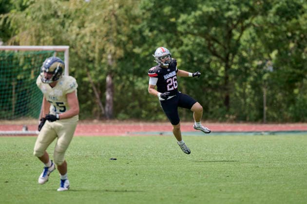 Playoffs, Junior Bowl, U20, GFLJ, Nürnberg Rams vs. Hamburg Huskies German Football League Juniors(GFLJ), U20, Nürnberg Rams vs. Hamburg Huskies Nürnberg Berthold-Brecht-Sportanlage Bayern Deutschland *** Playoffs, Junior Bowl, U20, GFLJ, Nuremberg Rams vs. Hamburg Huskies German Football League Juniors (GFLJ), U20, Nuremberg Rams vs. Hamburg Huskies Nuremberg Berthold Brecht Sports Complex Bavaria, Germany Copyright: x30nullvierxPhotographie,xGerhardxLehnerx