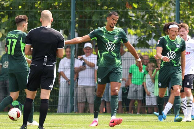 VfL vs Verl, Testspiel Wolfsburg, 18.07.2026, Fußball, Herren, Saison 2026 2027, 2. BL, VfL Wolfsburg vs SC Verl, Testspiel, Robert Glatzel (VfL Wolfsburg) Torjubel Niedersachsen Deutschland *** VfL vs. Verl, Friendly Match in Wolfsburg, July 18, 2026, Soccer, Men s, 2026–2027 Season, 2. Bundesliga, VfL Wolfsburg vs. SC Verl, Friendly Match, Robert Glatzel, VfL Wolfsburg, Goal Celebration, Lower Saxony, Germany