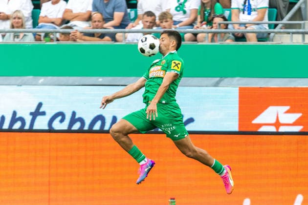 SOCCER - Rapid vs HSV, test match VIENNA,AUSTRIA,18.JUL.26 - SOCCER - ADMIRAL Bundesliga, 1. DFL, 1. Deutsche Bundesliga, SK Rapid Wien vs Hamburger SV, test match. Image shows Jonas Auer (Rapid).  GEPAxpictures xPhilippxBrem