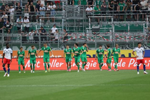 18.July.2026 – SOCCER – FRIENDLY TEST GAME(MEN) - Rapid Wien (Austria) vs HSV (Germany) Ercan Kara (Rapid Wien) celebrates his team s third goal VIENNA VIENNA, AUSTRIA – Allianz Stadion SK Rapid Wien Allianz Stadion AUSTRIA